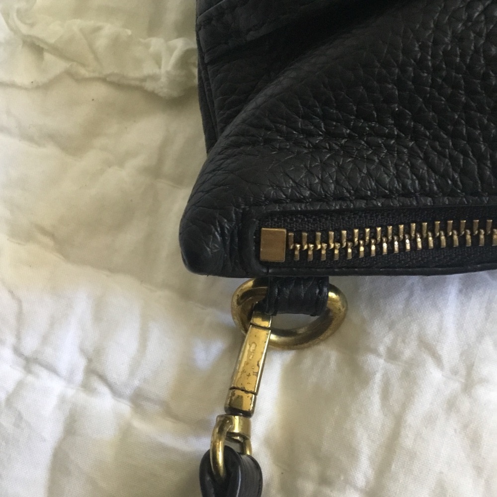 Fossil Black Leather Multi Pocket Crossbody Bag - Picture 7 of 12